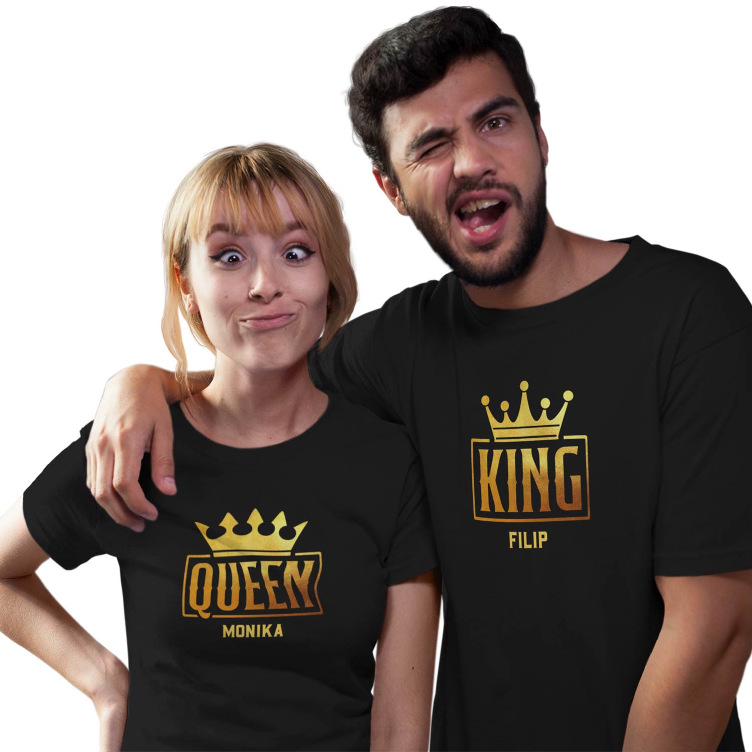 KING, QUEEN - Zestaw koszulek dla par Walentynki