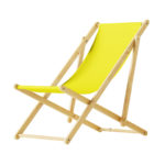 Leżak drewniany żółty gładki klasyczny ogród plaża 1