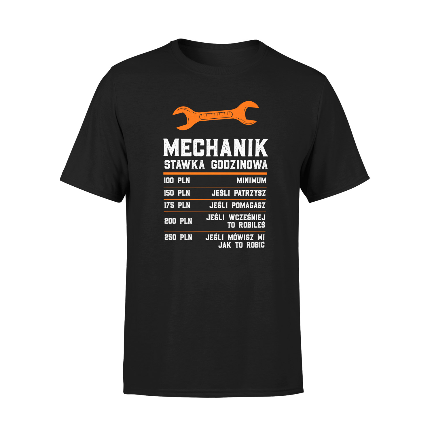 Koszulka Dla Mechanika MECHANIK STAWKA GODZINOWA
