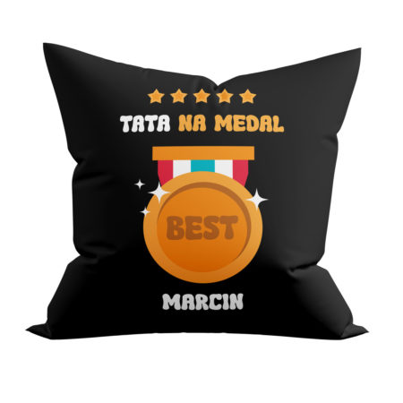 Poduszka na Dzień Taty Ojca Tata Na Medal Prezent