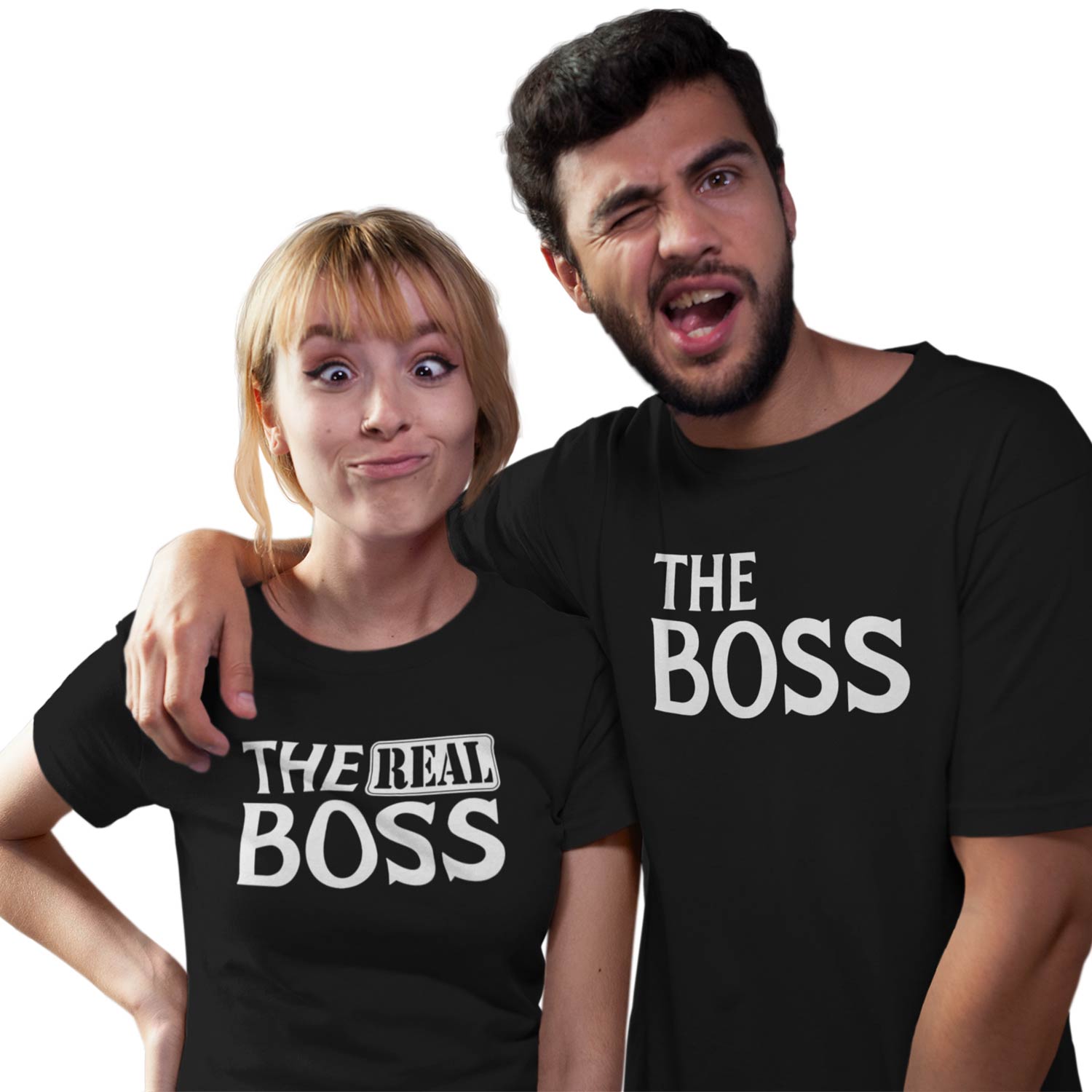 The Boss, The Real Boss - Zestaw koszulek dla par Walentynki