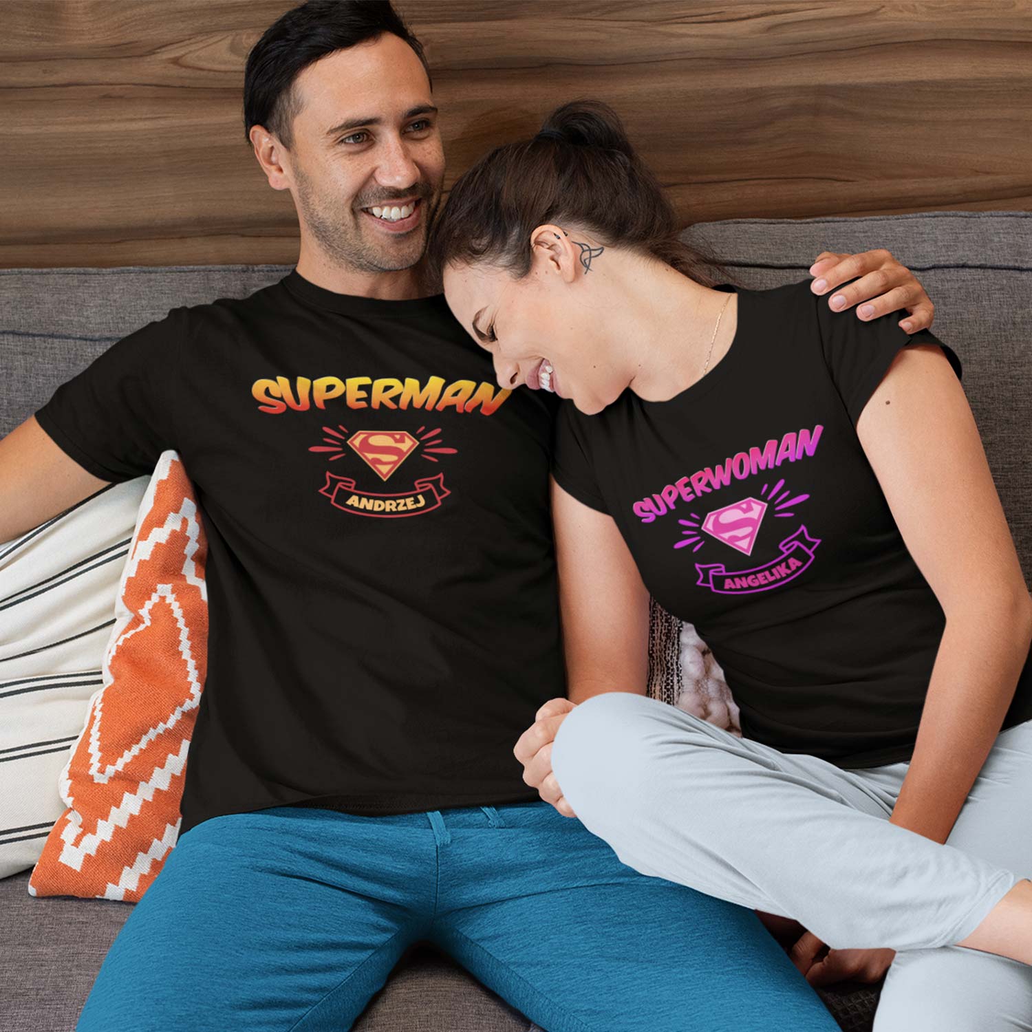 SUPERMAN, SUPERWOMAN – Zestaw koszulek dla par Walentynki 2