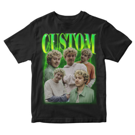 Koszulka Bootleg Personalizowana Custom z Twoim Tekstem i Zdjęciami Green